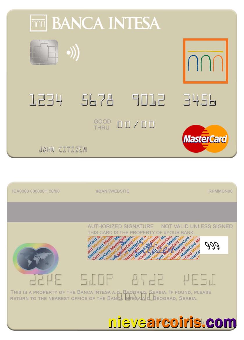 Serbia The Banca Intesa a.d. Beograd mastercard